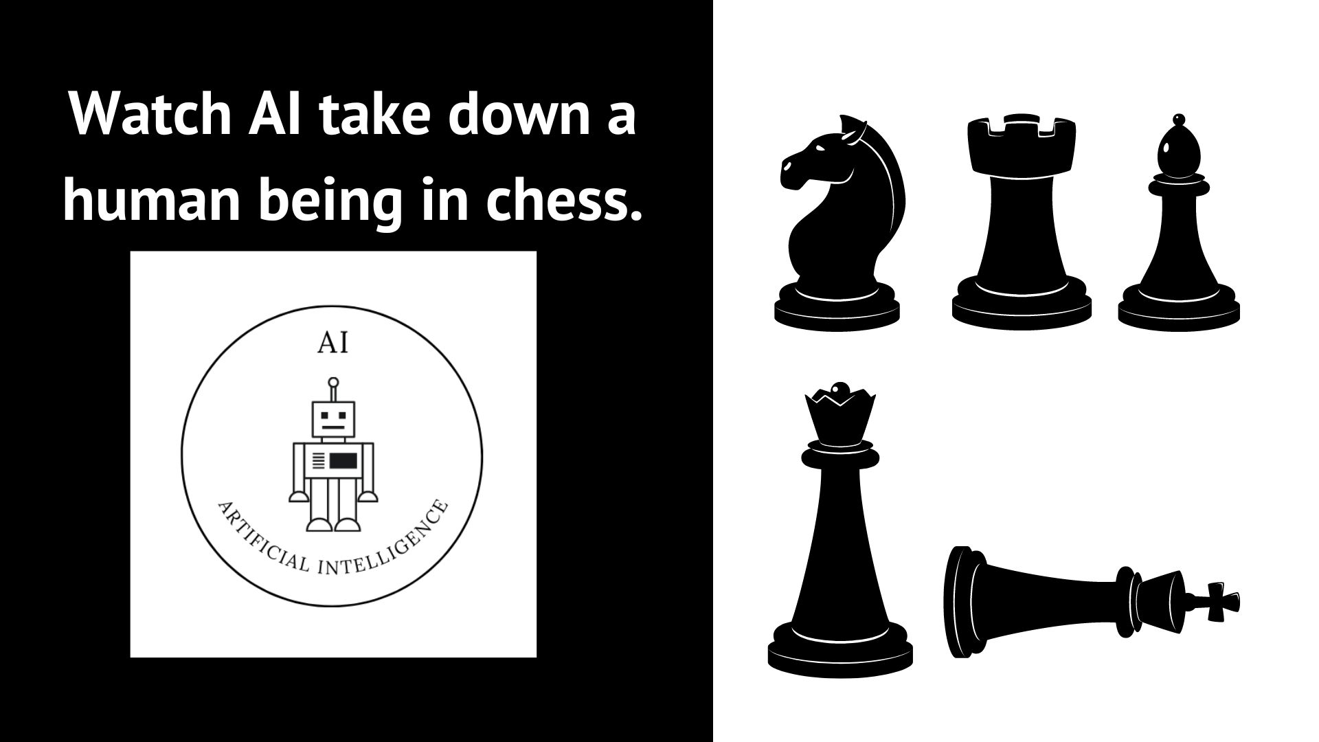 Watch AI take down a human being in chess.